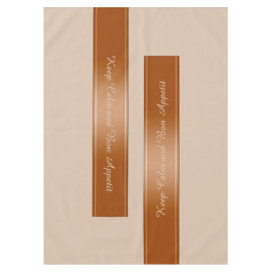 Toalha De Mesa Gradações Limite Deco castanho + texto