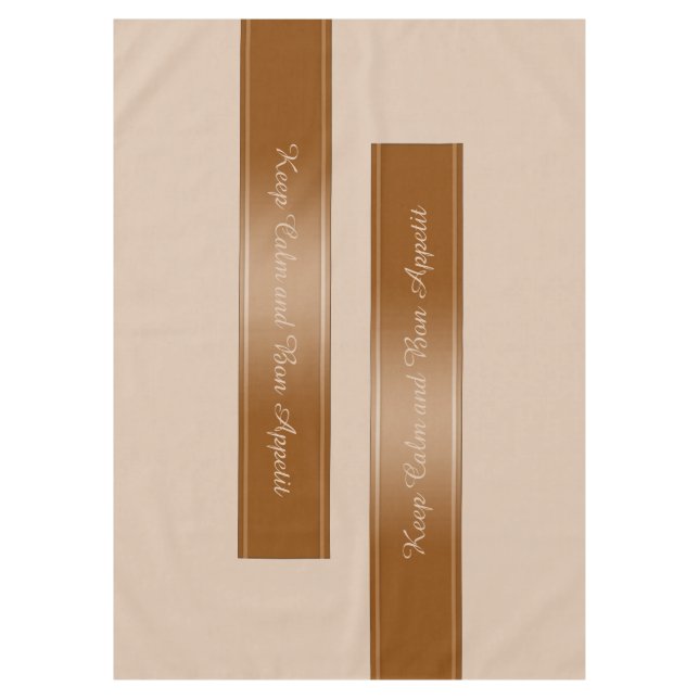 Toalha De Mesa Gradações Limite Deco castanho + texto (Frente)