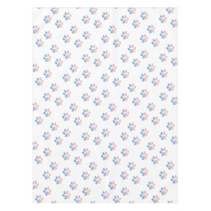 Toalha De Mesa Gradient Blue Pink e Yellow Paw Prints