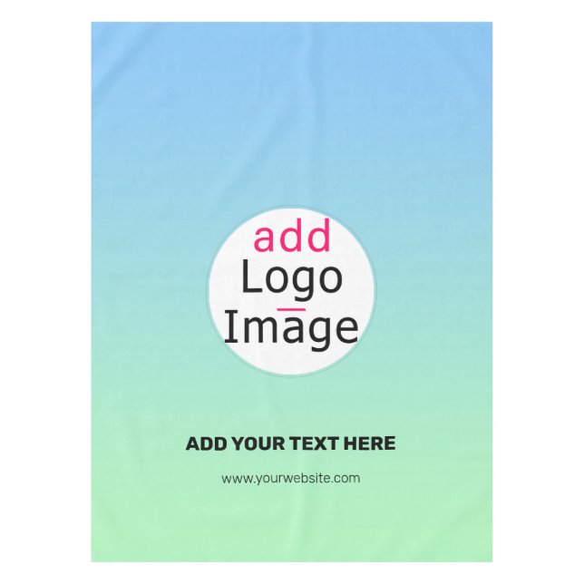 Toalha De Mesa Gradiente de Marca Empresarial Personalizada Profi (Frente)