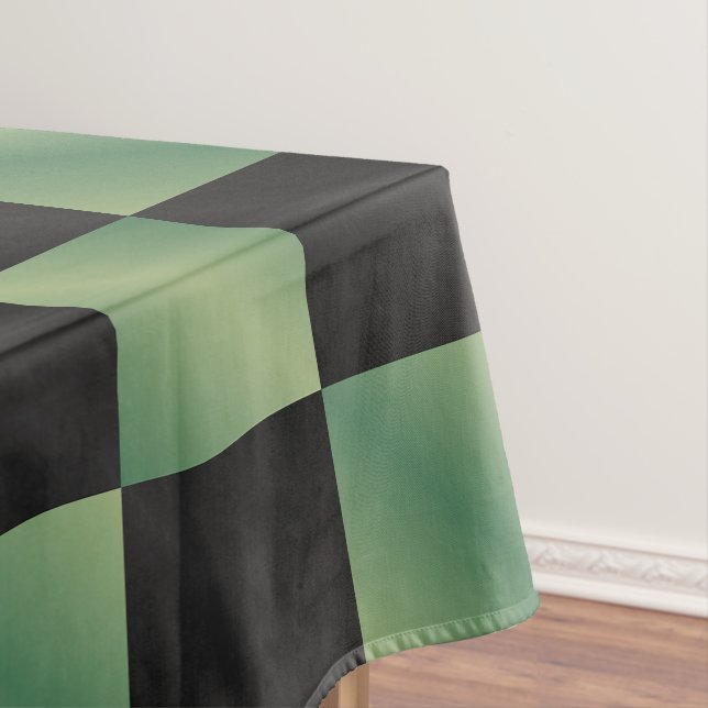 Toalha De Mesa Gradiente Preto Verde Azul Moderno Verificado (Posição Original)