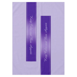 Toalha De Mesa Gradientes Listras Borda Deco violet + texto