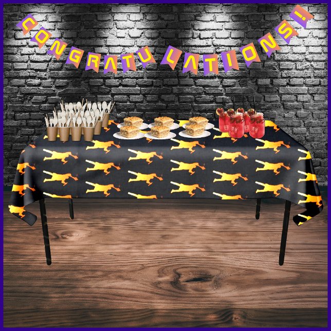 Toalha De Mesa Graduação em Tecnologia Moderna Preta Esbelta (Criador carregado)