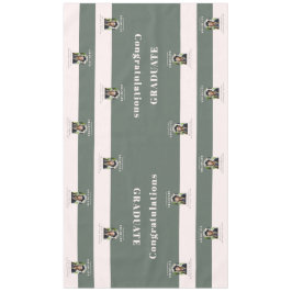 Toalha De Mesa Graduation Photo Modern Party Decor Sage Green