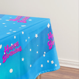 Toalha De Mesa Gráficos Divertidos de Aniversário Feliz em Roxo s