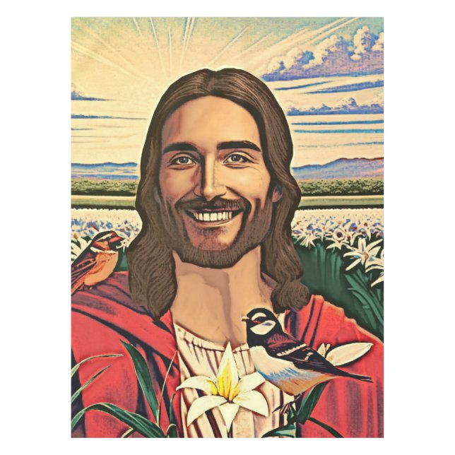 Toalha De Mesa Gráficos e Lírios (Frente)