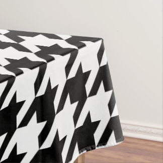 Toalha De Mesa Grande Xadrez Branco e Preto