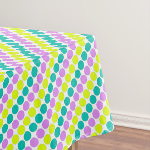 Toalha De Mesa Grandes bolinhas multicoloridas retrógradas aos se