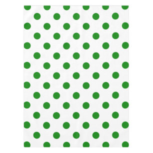 Toalha De Mesa Grandes bolinhas - verde no branco