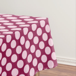Toalha De Mesa Grandes pontos retrorreflectores - cor-de-rosa-bur