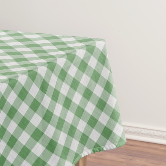 Toalha De Mesa Grandes verificações de Gingham Verde/Branco Geomé (Posição Original)