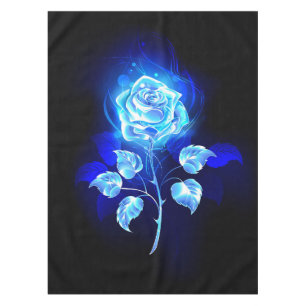 Toalha De Mesa Gravação de Rosa Azul