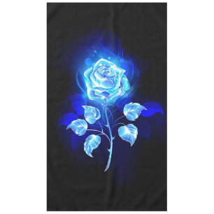 Toalha De Mesa Gravação de Rosa Azul