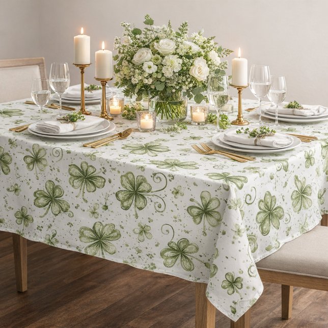 Toalha De Mesa  Green Clover Pattern • St. Patrick’s Day  (Criador carregado)