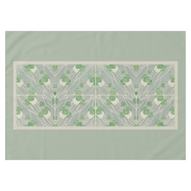 Toalha De Mesa Green Geométrico 1915 Hannah Borger Overbeck (Frente (Horizontal))