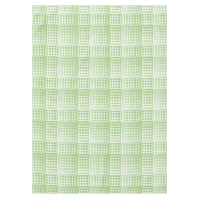 Toalha De Mesa Green White Checker Abstract Pattern (Frente)