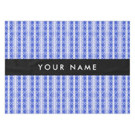 Toalha De Mesa Grego Fret Arabesque Azul, Seu Nome, Personalize