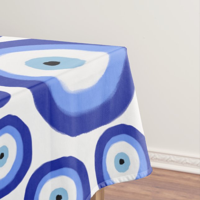 Toalha De Mesa Grego - Símbolo de Boa Sorte - Padrão (Posição Original)