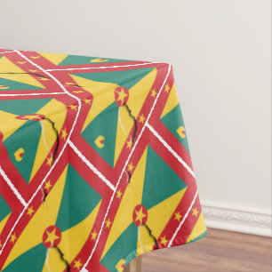 Toalha De Mesa GRENADA FLAG MAP Na moda Patriotic