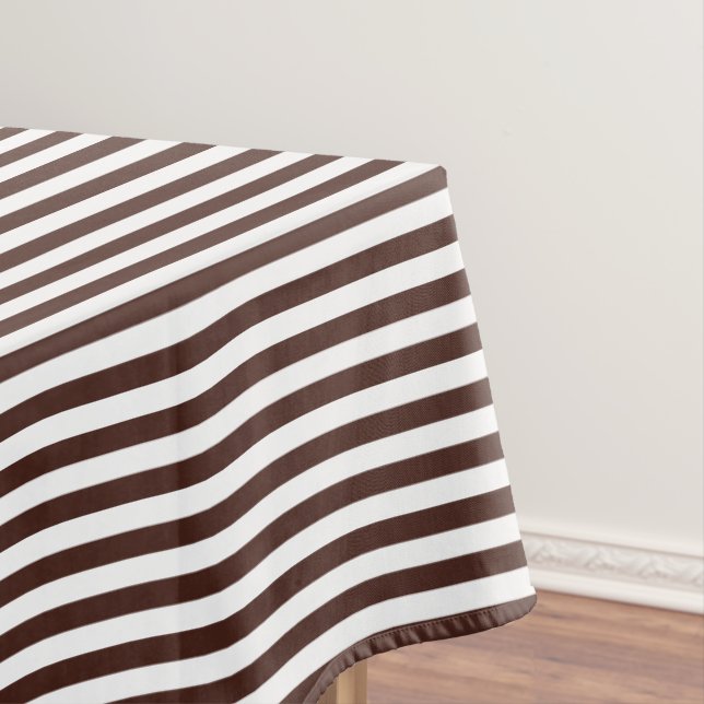 Toalha De Mesa Greve Branca e Castanha (Posição Original)