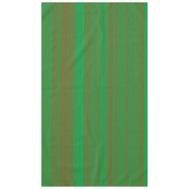 Toalha De Mesa Grey Brown Stripes Verde (Frente)