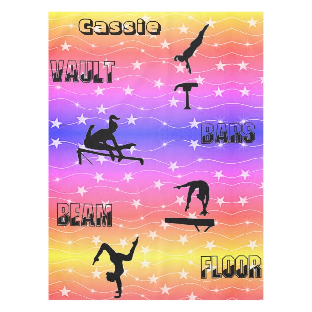 Toalha De Mesa Guias de ginástica - Cofre, Bares, Feixe, Chão (Frente)