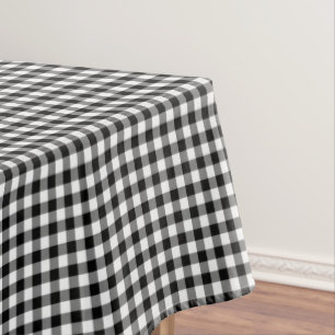 Toalha De Mesa Guingão preto e branco antiquado
