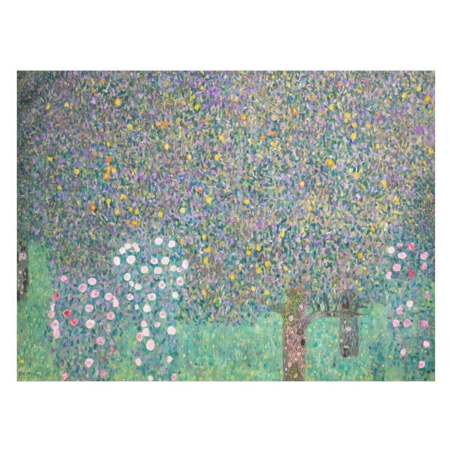 Toalha De Mesa Gustav Klimt - Rosebushes debaixo das Árvores (Frente (Horizontal))