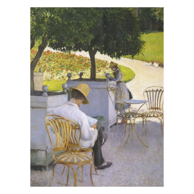Toalha De Mesa Gustave Caillebotte - As Árvores Laranja (Frente)