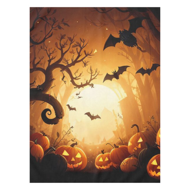 Toalha De Mesa Halloween/Bat/Pumpkin/Fall (Frente)