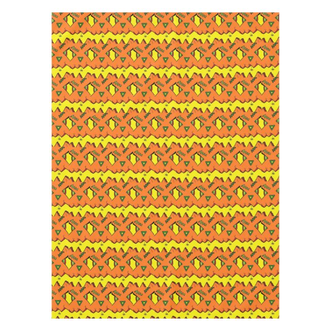 Toalha De Mesa Halloween Jack-O-Lantern e Spider Tablecloth (Frente)