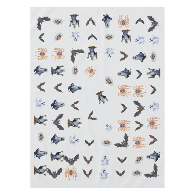 Toalha De Mesa Halloween Patttern Of Creatures (Frente)