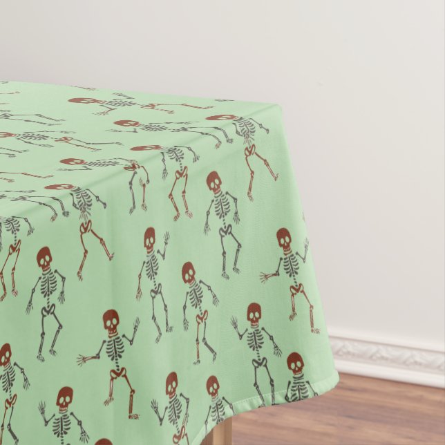 Toalha De Mesa Halloween Patttern Of Dancing Skeletons (Posição Original)