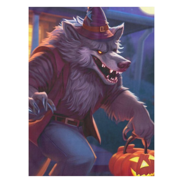 Toalha De Mesa Halloween/werewolf/outono/outono (Frente)