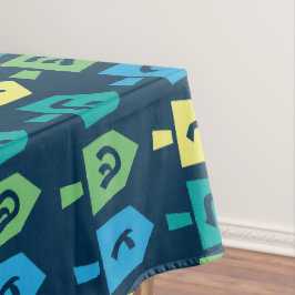 Toalha De Mesa Hanukkah Dreidel Party Tablecloth