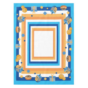 Toalha De Mesa Hanukkah Dreidels Rosquinha & Stars