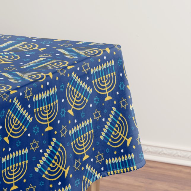 Toalha De Mesa Hanukkah Tablecloths - Menorah Art - Judaica (Posição Original)