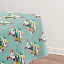 Toalha De Mesa Happy Dog eating an ice-cream