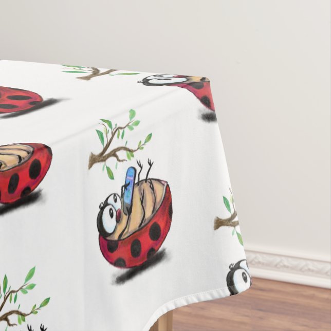 Toalha De Mesa Happy Ladybug Funny Tablecloth (Posição Original)