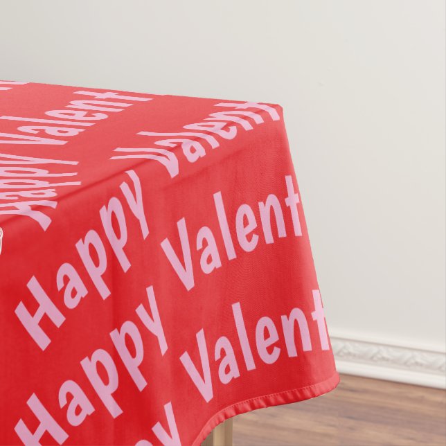 Toalha De Mesa Happy Valentine's Day Tablecloth Red (Posição Original)