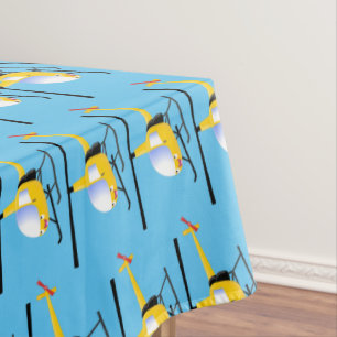 Toalha De Mesa Helicóptero de animação amarelo giro