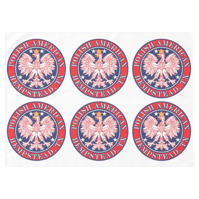 Toalha De Mesa Hempstead Texas Polonês American Eagle (Frente (Horizontal))