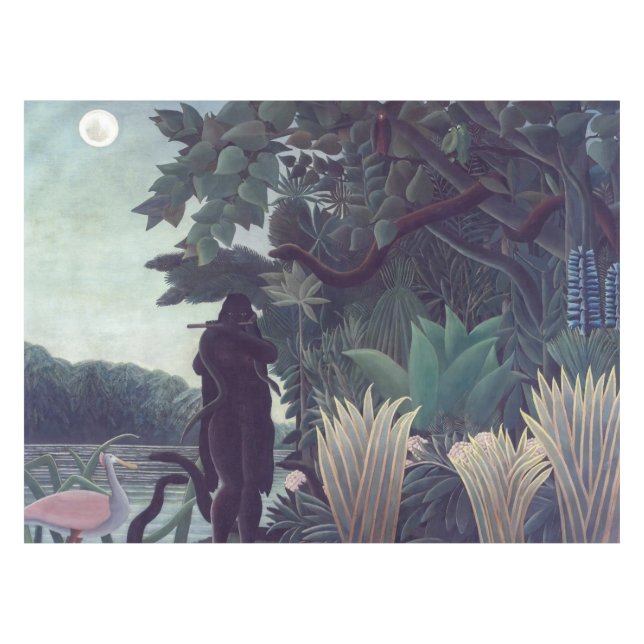 Toalha De Mesa Henri Rousseau - A Cobra Charmer (Frente (Horizontal))