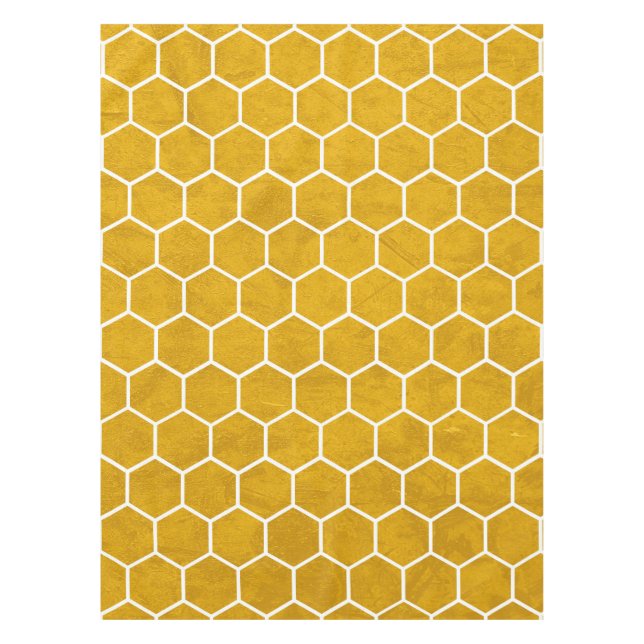 Toalha De Mesa Hexagonal Hexagonal Amarelo (Frente)