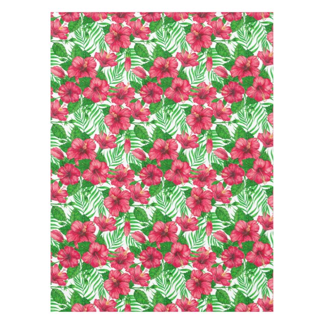 Toalha De Mesa Hibiscus e palmeiras (Frente)