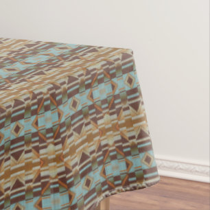 Toalha De Mesa Hip Turquoise Teal Blue Orange Art
