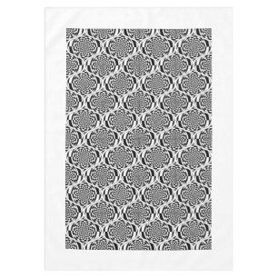 Toalha De Mesa Hipnose Padrão preto branco + suas ideias