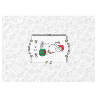 Toalha De Mesa Ho Ho Feliz Papais noeis de Natal Bonito Snowman
