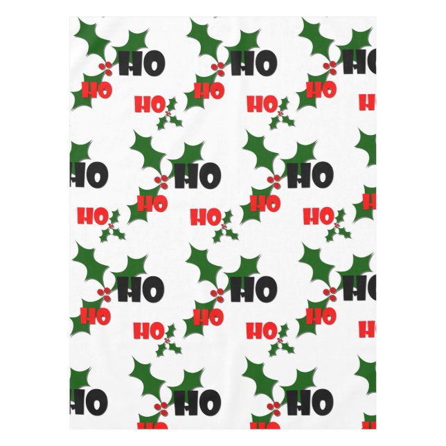 Toalha De Mesa Ho Ho Mistletoth Tablecloth (Frente)