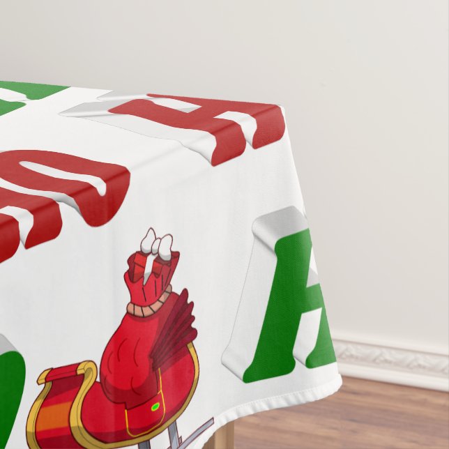 Toalha De Mesa Ho Ho Papais noeis Sleigh (Posição Original)